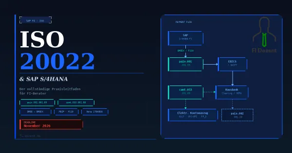 Titelbild für ISO 20022 & SAP S/4HANA: Der vollständige Praxisleitfaden für FI-Berater